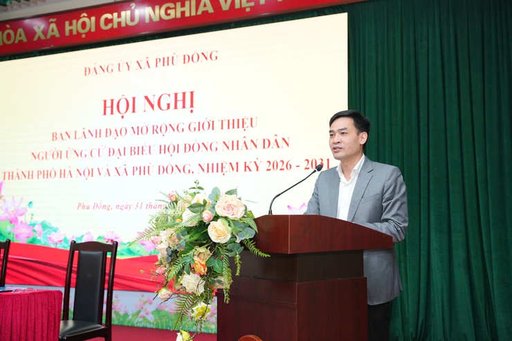 Xã Phù Đổng tổ chức Hội nghị lấy ý kiến cử tri nơi công tác đối với người được dự kiến giới thiệu ứng cử Đại biểu HĐND Thành phố khóa XVII, Đại biểu HĐND xã khóa XXII, nhiệm kỳ 2026 - 2031.- Ảnh 2.