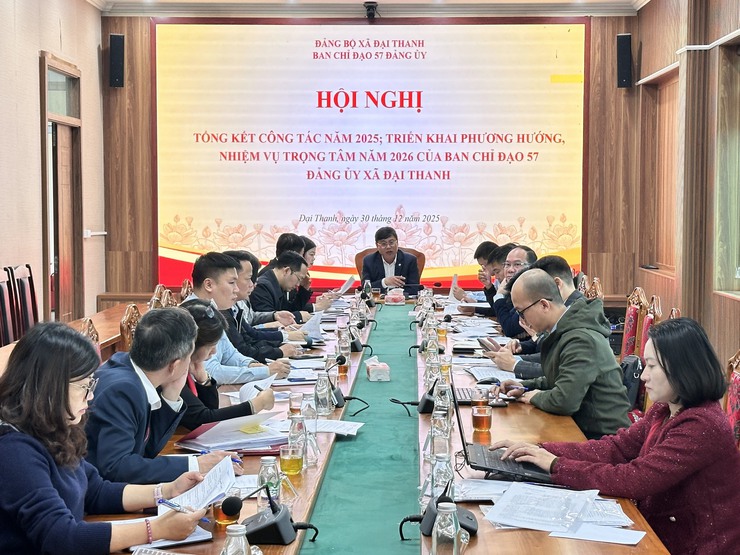 BCĐ thực hiện Nghị quyết 57-NQ/TW  xã Đại Thanh tổng kết công tác năm 2025, triển khai nhiệm vụ năm 2026- Ảnh 1.