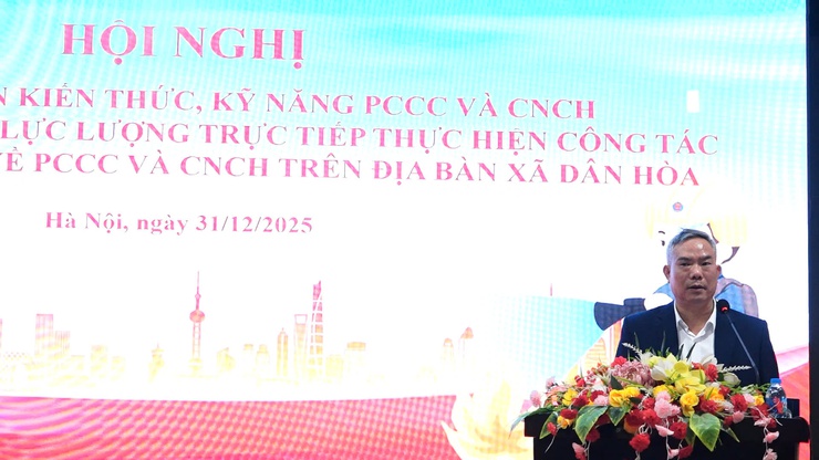 DÂN HÒA TỔ CHỨC HỘI NGHỊ TẬP HUẤN CÁC VĂN BẢN PHÁP LUẬT MỚI VÀ THỰC HÀNH KỸ NĂNG PHÒNG CHÁY, CHỮA CHÁY VÀ CỨU NẠN, CỨU HỘ- Ảnh 3.