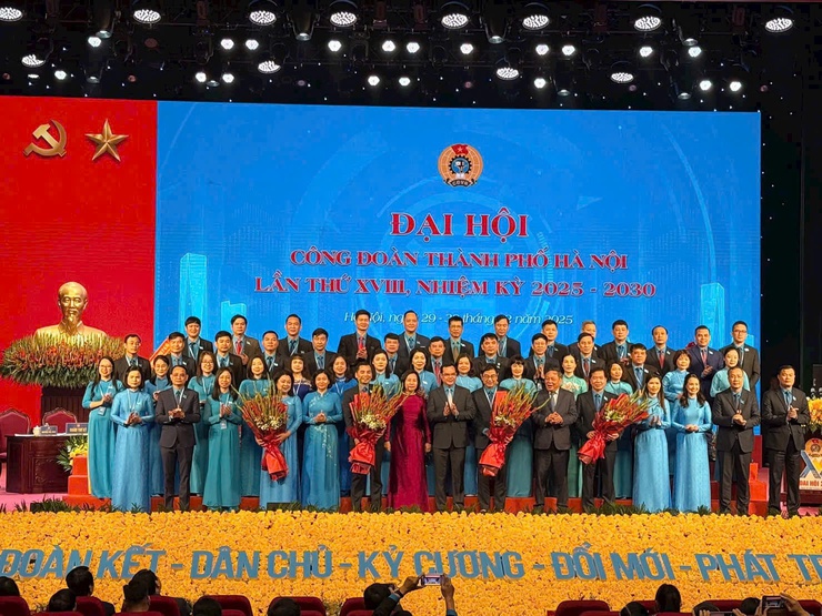 Công đoàn phường Phúc Lợi phát huy trí tuệ, trách nhiệm tại Đại hội Công đoàn thành phố Hà Nội lần thứ VIII- Ảnh 3.