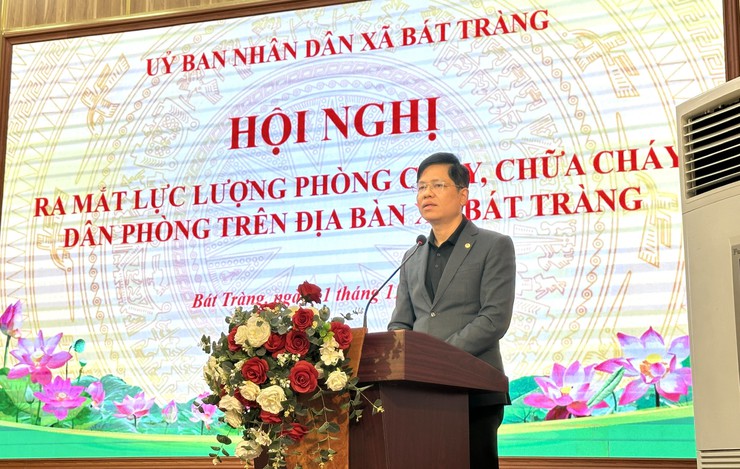 UBND xã Bát Tràng ra mắt lực lượng phòng cháy, chữa cháy dân phòng- Ảnh 3.