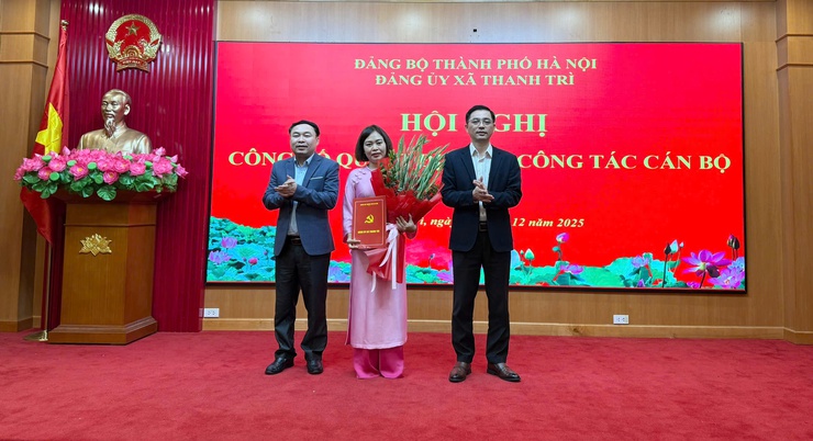 XÃ THANH TRÌ - CÔNG BỐ QUYẾT ĐỊNH VỀ CÔNG TÁC CÁN BỘ: TIẾP NHẬN, BỔ NHIỆM PHÓ TRƯỞNG BAN XÂY DỰNG ĐẢNG- Ảnh 1.