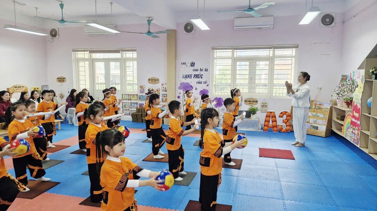 KIẾN TẬP CHUYÊN ĐỀ PHÁT TRIỂN VẬN ĐỘNG TẠI TRƯỜNG MẦM NON CHU VĂN AN – XÃ THANH TRÌ- Ảnh 3.