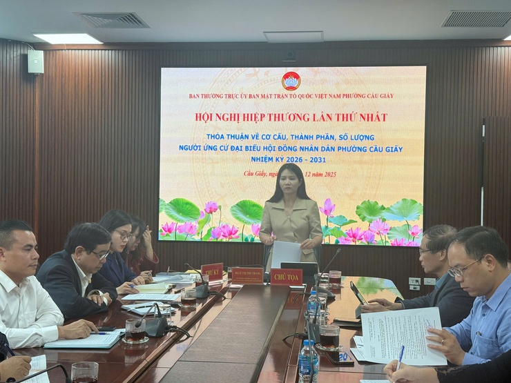 PHƯỜNG CẦU GIẤY TỔ CHỨC HỘI NGHỊ HIỆP THƯƠNG LẦN THỨ NHẤT THỐNG NHẤT CƠ CẤU, THÀNH PHẦN VÀ SỐ LƯỢNG NGƯỜI ỨNG CỬ ĐẠI BIỂU HỘI ĐỒNG NHÂN DÂN PHƯỜNG NHIỆM KỲ 2026–2031- Ảnh 4.