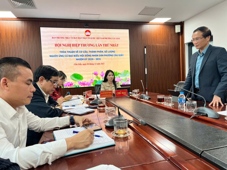 PHƯỜNG CẦU GIẤY TỔ CHỨC HỘI NGHỊ HIỆP THƯƠNG LẦN THỨ NHẤT THỐNG NHẤT CƠ CẤU, THÀNH PHẦN VÀ SỐ LƯỢNG NGƯỜI ỨNG CỬ ĐẠI BIỂU HỘI ĐỒNG NHÂN DÂN PHƯỜNG NHIỆM KỲ 2026–2031- Ảnh 2.