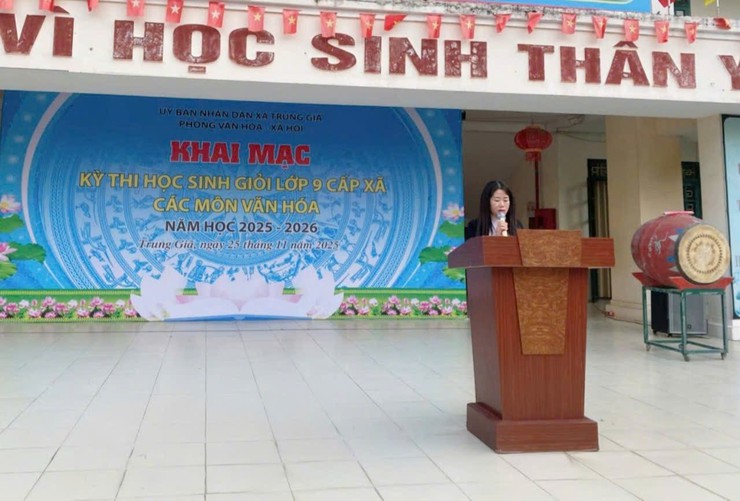 XÃ TRUNG GIÃ TỔ CHỨC KỲ THI HỌC SINH GIỎI CÁC MÔN VĂN HÓA LỚP 9 CẤP XÃ- Ảnh 1.