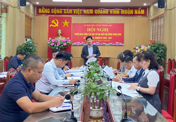 UỶ BAN BẦU CỬ XÃ TRUNG GIÃ TRIỂN KHAI CÔNG TÁC BẦU CỬ QUỐC HỘI VÀ BẦU CỬ ĐẠI BIỂU HĐND CÁC CẤP NHIỆM KỲ 2026-2031- Ảnh 1.