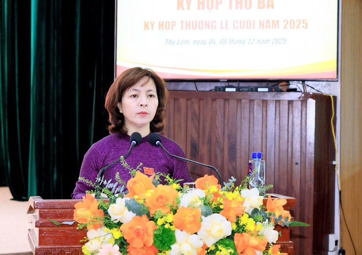 HĐND XÃ THƯ LÂM KHÓA I, NHIỆM KỲ 2021-2026 TỔ CHỨC KỲ HỌP THỨ BA (KỲ HỌP THƯỜNG LỆ CUỐI NĂM 2025)- Ảnh 6.