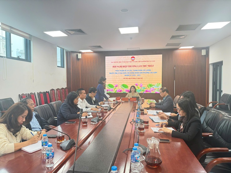 PHƯỜNG CẦU GIẤY TỔ CHỨC HỘI NGHỊ HIỆP THƯƠNG LẦN THỨ NHẤT THỐNG NHẤT CƠ CẤU, THÀNH PHẦN VÀ SỐ LƯỢNG NGƯỜI ỨNG CỬ ĐẠI BIỂU HỘI ĐỒNG NHÂN DÂN PHƯỜNG NHIỆM KỲ 2026–2031- Ảnh 1.