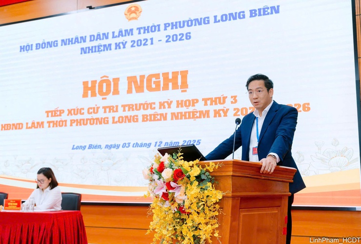 Hội nghị tiếp xúc cử tri của đại biểu HĐND phường Long Biên trước kỳ họp thứ 3 HĐND lâm thời phường Long Biên, nhiệm kỳ 2021 -2026- Ảnh 6.