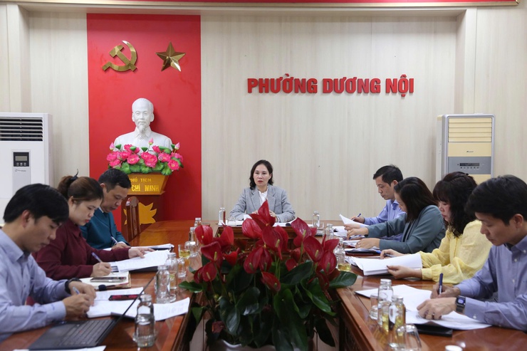 Họp phiên thứ nhất Ban Chỉ đạo và Uỷ ban bầu cử phường Dương Nội- Ảnh 1.