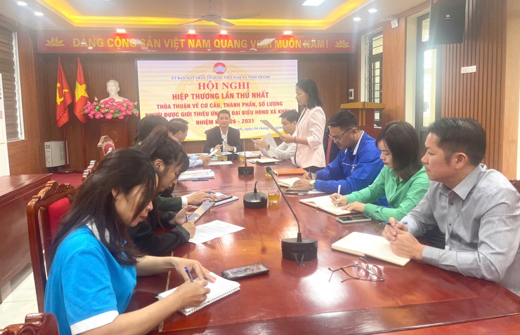 MTTQ XÃ VĨNH THANH TỔ CHỨC HỘI NGHỊ HIỆP THƯƠNG LẦN THỨ NHẤT BẦU CỬ HĐND XÃ KHÓA I, NHIỆM KỲ 2026 – 2031- Ảnh 1.