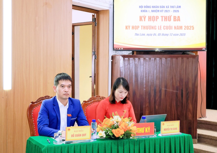 HĐND XÃ THƯ LÂM KHÓA I, NHIỆM KỲ 2021-2026 TỔ CHỨC THÀNH CÔNG KỲ HỌP THỨ BA (KỲ HỌP THƯỜNG LỆ CUỐI NĂM 2025)- Ảnh 6.