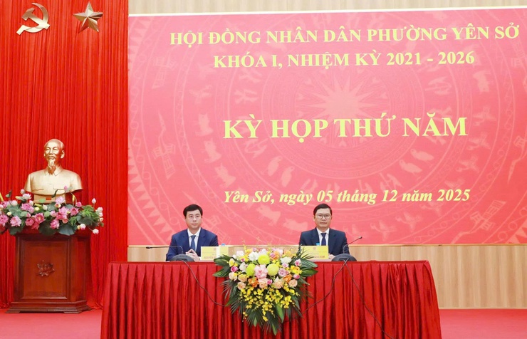 HĐND phường Yên Sở khóa I, nhiệm kỳ 2021 - 2026 tổ chức kỳ họp thứ năm thông qua nhiều nghị quyết quan trọng cho năm 2026- Ảnh 1.