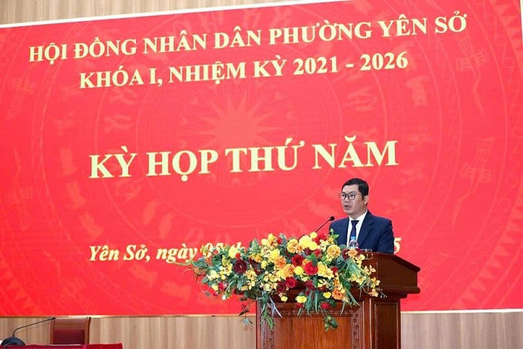 HĐND phường Yên Sở khóa I, nhiệm kỳ 2021 - 2026 tổ chức kỳ họp thứ năm thông qua nhiều nghị quyết quan trọng cho năm 2026- Ảnh 4.