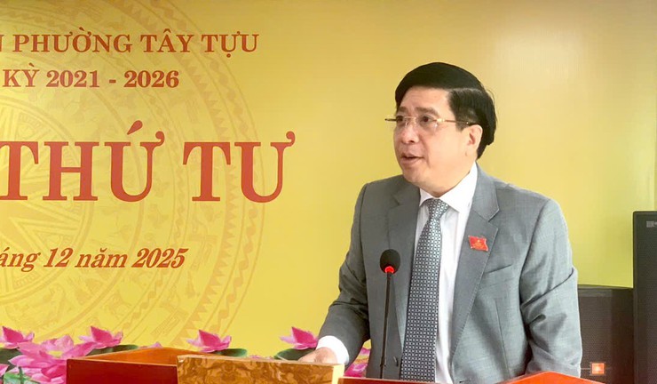 Kỳ họp thứ tư HĐND phường Tây Tựu nhiệm kỳ 2021-2026- Ảnh 5.