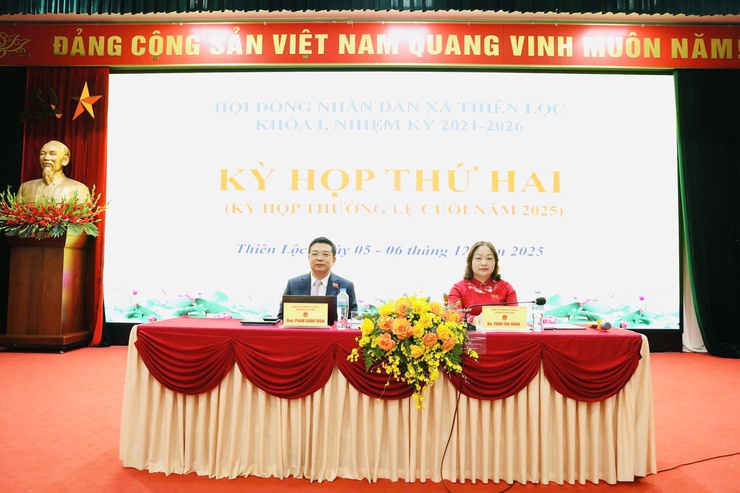Kỳ họp thứ Hai HĐND xã Thiên Lộc khóa I, nhiệm kỳ 2021-2026 diễn ra thành công tốt đẹp:&nbsp;Khẳng định nỗ lực vươn lên của địa phương mới thành lập- Ảnh 3.