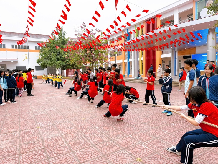 Sôi nổi môn kéo co tại Giải thể thao học sinh phường Thanh Liệt- Ảnh 3.