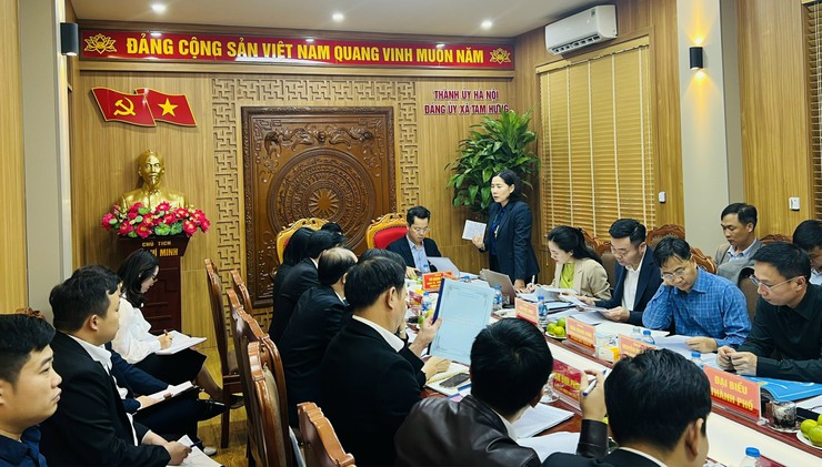 Thành ủy Hà Nội giám sát công tác thực hiện chuyên đề trọng tâm, cấp bách tại xã Tam Hưng- Ảnh 4.