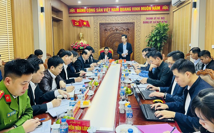 Thành ủy Hà Nội giám sát công tác thực hiện chuyên đề trọng tâm, cấp bách tại xã Tam Hưng- Ảnh 6.