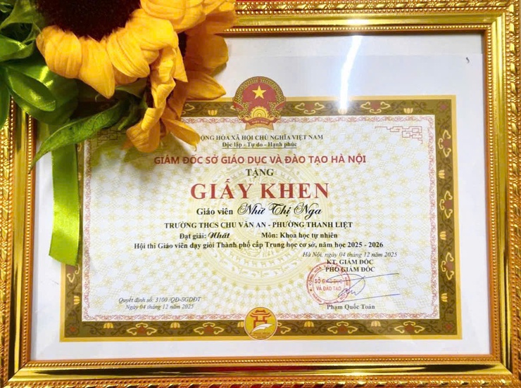 SỞ GIÁO DỤC VÀ ĐÀO TẠO THÀNH PHỐ HÀ NỘI VINH DANH GIÁO VIÊN ĐẠT GIẢI NHẤT HỘI THI GIÁO VIÊN GIỎI CẤP THÀNH PHỐ - NIỀM TỰ HÀO CỦA TRƯỜNG THCS CHU VĂN AN – PHƯỜNG THANH LIỆT- Ảnh 5.