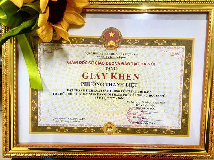 SỞ GIÁO DỤC VÀ ĐÀO TẠO THÀNH PHỐ HÀ NỘI VINH DANH GIÁO VIÊN ĐẠT GIẢI NHẤT HỘI THI GIÁO VIÊN GIỎI CẤP THÀNH PHỐ - NIỀM TỰ HÀO CỦA TRƯỜNG THCS CHU VĂN AN – PHƯỜNG THANH LIỆT- Ảnh 2.