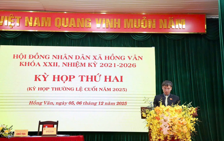 Kỳ họp thứ hai (kỳ họp thường lệ cuối năm 2025) HĐND xã Hồng Vân khoá XXII, nhiệm kỳ 2021-2026 thành công tốt đẹp- Ảnh 10.