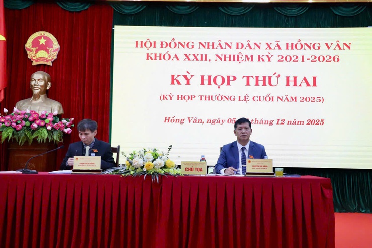 Kỳ họp thứ hai (kỳ họp thường lệ cuối năm 2025) HĐND xã Hồng Vân khoá XXII, nhiệm kỳ 2021-2026 thành công tốt đẹp- Ảnh 2.