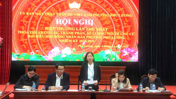 Phường Phú Lương tổ chức hội nghị hiệp thương lần thứ Nhất dự kiến cơ cấu, thành phần và số lượng người ứng cử đại biểu HĐND phường, nhiệm kỳ 2026 – 2031- Ảnh 2.