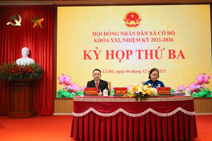 HĐND xã Cổ Đô khóa XXI tổ chức Kỳ họp thứ Ba – Kỳ họp cuối năm 2025- Ảnh 3.