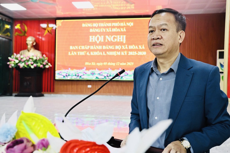 ĐẢNG UỶ XÃ HOÀ XÁ TỔ CHỨC HỘI NGHỊ BCH ĐẢNG BỘ XÃ LẦN THỨ 4, XEM XÉT TRIỂN KHAI MỘT SỐ NHIỆM VỤ QUAN TRỌNG - Ảnh 2.