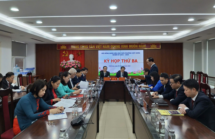 Kỳ họp thứ Ba (kỳ họp thường lệ cuối năm 2025) Hội đồng nhân dân lâm thời phường Việt Hưng, nhiệm kỳ 2021-2026- Ảnh 2.