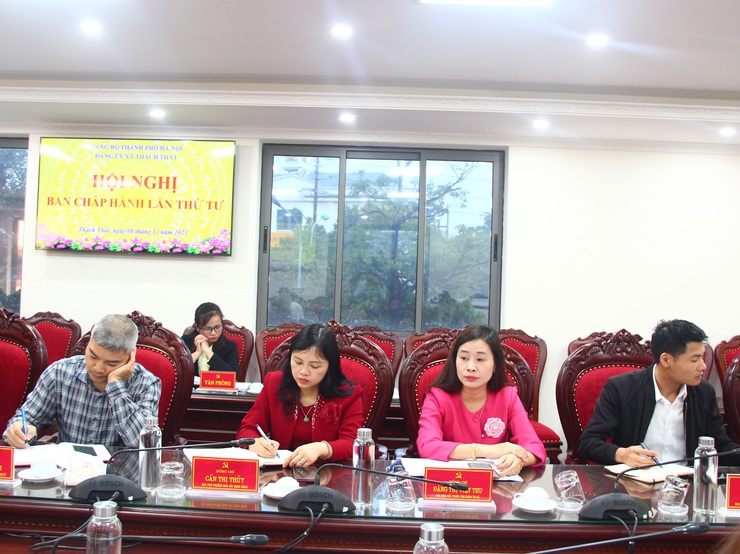 Xã Thạch Thất tổ chức Hội nghị Ban Chấp hành Đảng bộ lần thứ tư- Ảnh 8.