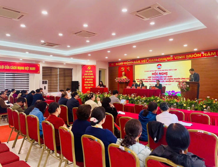 HỘI NGHỊ HIỆP THƯƠNG LẦN THỨ NHẤT GIỚI THIỆU NGƯỜI ỨNG CỬ ĐẠI BIỂU HĐND PHƯỜNG PHÚC LỢI NHIỆM KỲ 2026–2031- Ảnh 1.