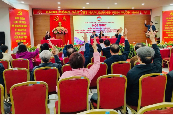 HỘI NGHỊ HIỆP THƯƠNG LẦN THỨ NHẤT GIỚI THIỆU NGƯỜI ỨNG CỬ ĐẠI BIỂU HĐND PHƯỜNG PHÚC LỢI NHIỆM KỲ 2026–2031- Ảnh 3.