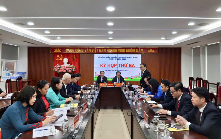 Kỳ họp thứ Ba (kỳ họp thường lệ cuối năm 2025) Hội đồng nhân dân lâm thời phường Việt Hưng, nhiệm kỳ 2021-2026- Ảnh 5.