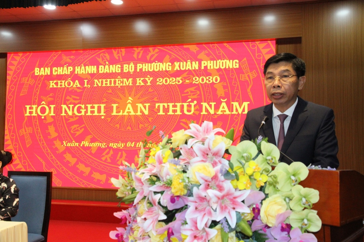 Đảng bộ phường Xuân phương tổ chức hội nghị Ban Chấp hành Đảng bộ Phường lần thứ Năm khóa I, nhiệm kỳ 2025-2030- Ảnh 2.