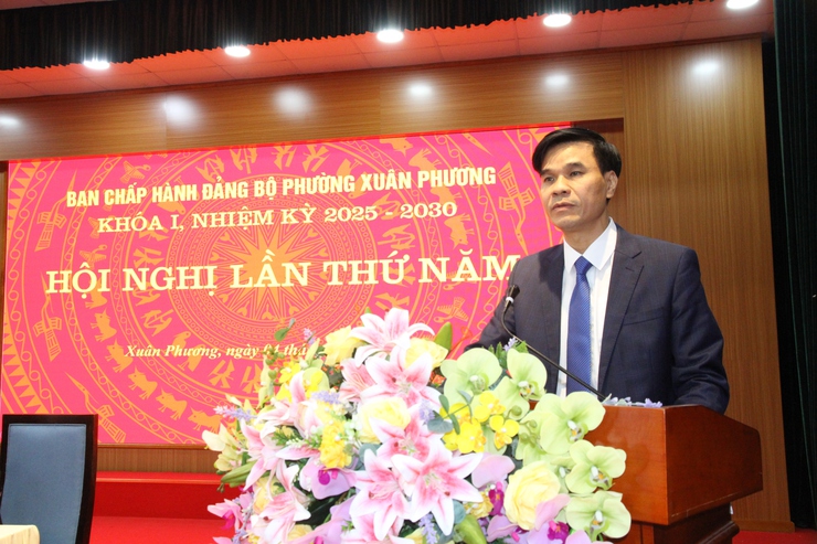 Đảng bộ phường Xuân phương tổ chức hội nghị Ban Chấp hành Đảng bộ Phường lần thứ Năm khóa I, nhiệm kỳ 2025-2030- Ảnh 9.