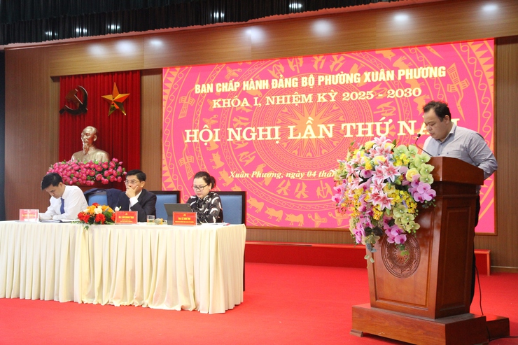 Đảng bộ phường Xuân phương tổ chức hội nghị Ban Chấp hành Đảng bộ Phường lần thứ Năm khóa I, nhiệm kỳ 2025-2030- Ảnh 5.