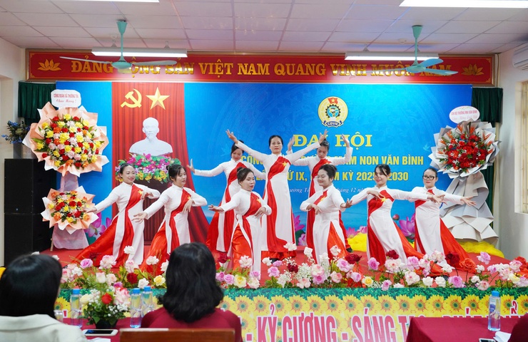 Đại hội Công đoàn trường mầm non Văn Bình- Ảnh 12.