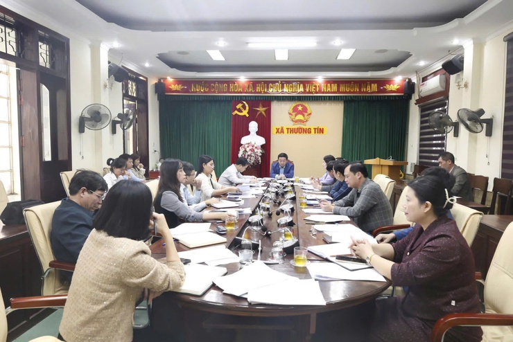 Hội nghị thành viên UBND xã mở rộng- Ảnh 1.