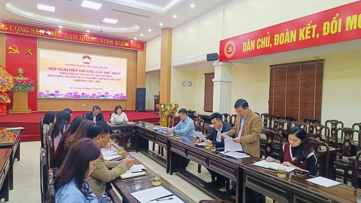 UỶ BAN MTTQ VN SÓC SƠN TỔ CHỨC THÀNH CÔNG HỘI NGHỊ HIỆP THƯƠNG LẦN THỨ NHẤT- Ảnh 4.