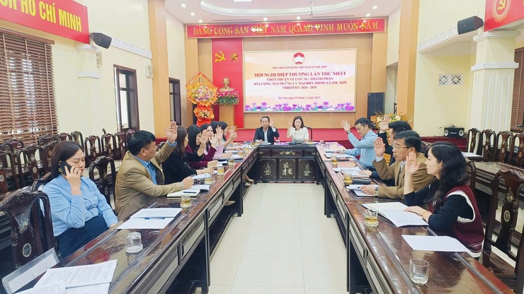 UỶ BAN MTTQ VN SÓC SƠN TỔ CHỨC THÀNH CÔNG HỘI NGHỊ HIỆP THƯƠNG LẦN THỨ NHẤT- Ảnh 5.