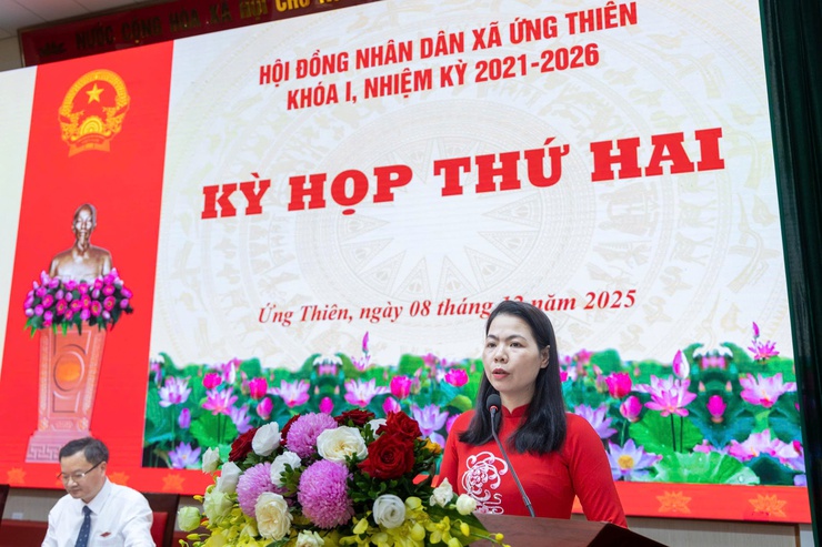 HĐND xã Ứng Thiên tổ chức Kỳ họp thứ hai, khóa I nhiệm kỳ 2021–2026- Ảnh 19.