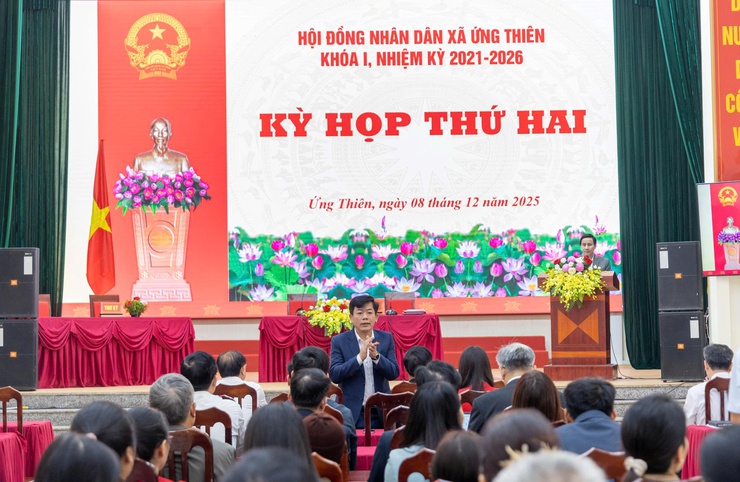 HĐND xã Ứng Thiên tổ chức Kỳ họp thứ hai, khóa I nhiệm kỳ 2021–2026- Ảnh 14.