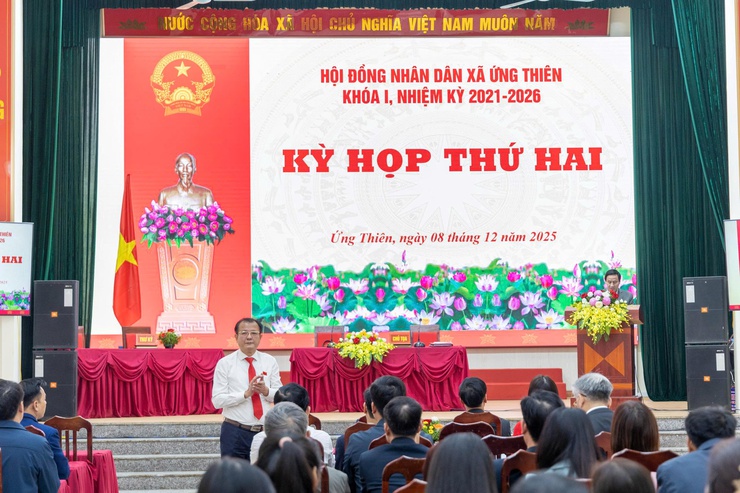 HĐND xã Ứng Thiên tổ chức Kỳ họp thứ hai, khóa I nhiệm kỳ 2021–2026- Ảnh 13.