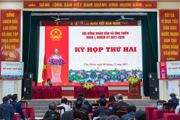 HĐND xã Ứng Thiên tổ chức Kỳ họp thứ hai, khóa I nhiệm kỳ 2021–2026- Ảnh 12.