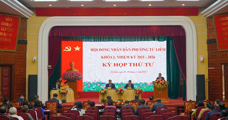 HĐND phường Từ Liêm khóa I tổ chức Kỳ họp thứ Tư,
 nhiệm kỳ 2021 -2026- Ảnh 1.