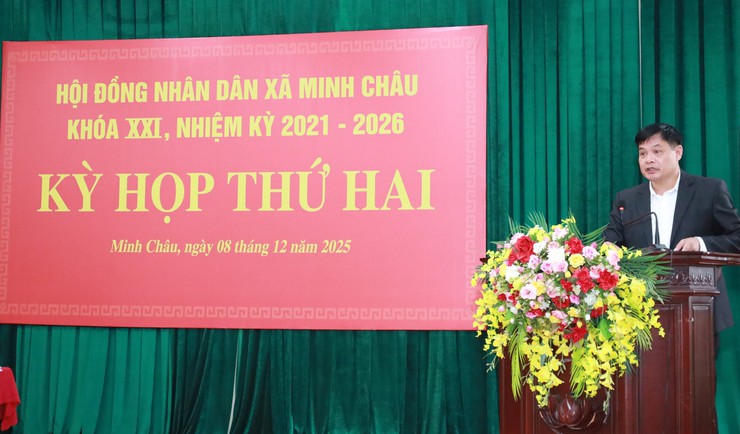 HĐND xã Minh Châu khóa XXI khai mạc Kỳ họp thứ Hai, đánh giá kết quả năm 2025 và Quyết Nghị nhiệm vụ năm 2026- Ảnh 6.