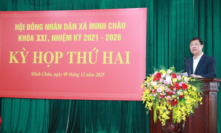 HĐND xã Minh Châu khóa XXI khai mạc Kỳ họp thứ Hai, đánh giá kết quả năm 2025 và Quyết Nghị nhiệm vụ năm 2026- Ảnh 5.